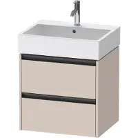 Duravit Ketho.2 Waschtischunterbau wandhängend, 2 Schubkästen, 584x549x460mm, für Vero Air 235060, K25275091910000, Farbe: Taupe Matt Dekor