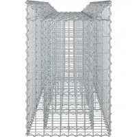 vidaXL Gabionen-Hochbeet 2 stk. 200 x 50 x 80 cm Verzinkter Stahl