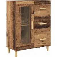 vidaXL Highboard Altholz 69,5 x 34 x 180 cm Holzwerkstoff