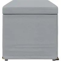 vidaXL Hocker Hellgrau 101 x 41 x 40 cm Stoff und Pressholz