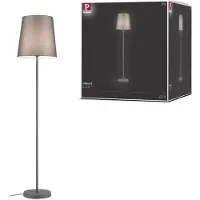 Paulmann Stehlampe Stellan, grau, Höhe 161 cm, Stoff/Metall