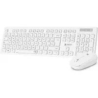 Subblim SUBKBC-CSSW11, Kabelgebunden, RF Wireless, Membran Key Switch, QWERTY, Weiß, Maus enthalten