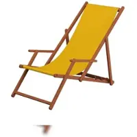 Erst-Holz Liegestuhl gelb Gartenliege Tisch Deckchair Sonnenliege Gartenstuhl Massivholzmöbel 10-302 T