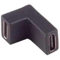 S-Impuls USB-C 3.0 Adapter, C Buchse - C Buchse, oben/unten gewinkelt, schwarz