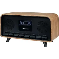 Thomson Radiowecker Bluetooth Vintage Cosy, FM Radio, Dual Alarm, USB-C Ladefunktion, 30W