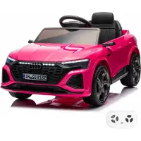 Vrooomy Kinder Elektroauto 12V - Audi SQ8 e-Tron - 1 bis 5 Jahre - mit Fernbedienung - Rosa