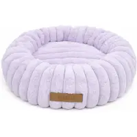 Dogeste Donut Hundebett 60 cm rund, flauschiges Hundekissen, waschbar, rutschfester Boden