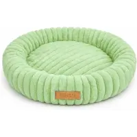 Dogeste Donut Hundebett 50 cm rund, flauschiges Hundekissen, waschbar, rutschfester Boden