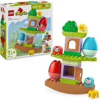 LEGO DUPLO Mein Erstes 10440 Baum zum Balancieren und Stapeln, Interaktives Babyspielzeug, 2 Eulen, 2 Eier, Feinmotorik