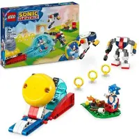 LEGO Sonic the Hedgehog Conflit au feu de camp 77001, Bauspielzeug, 4 Minifiguren, Geschwindigkeitssphären-Werfer, 7+ Jahre