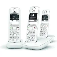 Gigaset AS690 Trio Schnurloses Telefon, Freisprecheinrichtung, 100 Kontakte, Weiß