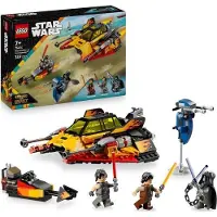 LEGO Star Wars Le Snowspeeder en Flammes 75414, Bauspielzeug, 7+ Jahre, 3 Minifiguren
