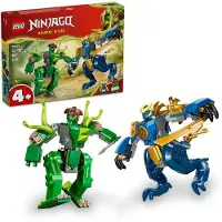 LEGO NINJAGO Jay's Drachenroboter Kampf 71853, Bauset für Kinder ab 4 Jahren, 2 Roboter, 2 Minifiguren