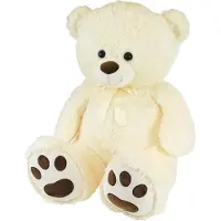 Jemini Plüschbär, Creme, 100 cm, Weich, Planet Plüsch