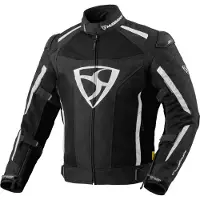 MUGENRACE Diavolo-1 wasserdichte Motorrad Textiljacke, schwarz/weiß, 2XL