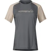 Norrøna - Women's Fjørå Equaliser Lightweight T-Shirt - Radtrikot Gr M grau