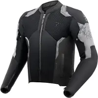 Rebelhorn Jax wasserdichte Motorrad Textiljacke, schwarz/grau, S