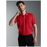 Trigema Poloshirt "Polohemd mit Brusttasche", Herren, Gr. XL, braun (kirsch), Piqué, 100% Baumwolle, Basic, normal, ohne Ausschnitt, Shirts Poloshirt