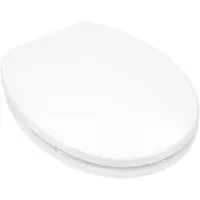 Welltime WC-Sitz "Classic Colours", weiß (salz, weiß), B:37,5cm L:45cm, MDF - Mitteldichte Holzfaserplatte, WC-Sitze, WC-Sitz, Kratzfester Klo-Sitz mit einem Holzkern und Absenkautomatik