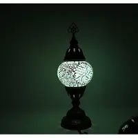 Halay Turkische Mosaiklampe - Handgemachte Tischlampe - Marokkanische Orientlampe - Ø 12 cm, Höhe 30 cm - Bunt und einzigartig
