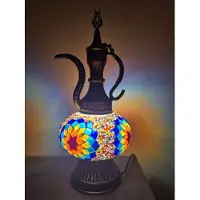 Halay Türkische Tischlampe - Handgefertigte orientalische Ibrik-Lampe in verschiedenen Farben erhältlich