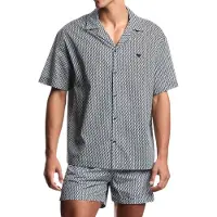 Emporio Armani für Herren. EM000593_AF20439 Hemd Mix navy (XXL), Lässig, Baumwolle, Kurzarm, Marine