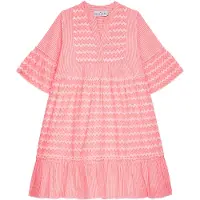 DANAMADE Sommerkleid "Dresses DRUNA", Mädchen, Gr. 110, rosa (neon coral), Obermaterial: 60% Baumwolle, 40% Polyester. Futter: 100% Baumwolle, Kleider Sommerkleid