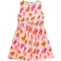 DANAMADE Sommerkleid "Dresses DVICKY", Mädchen, Gr. 134, neon pink, Obermaterial: 100% Baumwolle; Futter: 100% Baumwolle, Kleider Sommerkleid