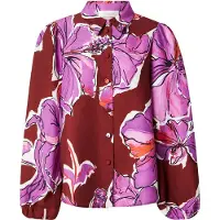 Rich & royal Langarmbluse aus Leinen-Mix, Allover Blumenprint