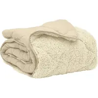 vidaXL Ganzjahresbettdecke Gepolstert Creme 200 x 220 cm