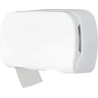 SemyTop Toilettenpapierspender für 2 Rollen kernlos weiß
