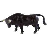 BULLYLAND 62567 - Spielfigur Schwarzer Stier Manolo, ca. 15,5 cm große Tierfigur, detailgetreu, PVC-frei, ideal als kleines Geschenk für Kinder ab 3 J
