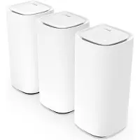 Linksys Velop Pro 6E Mesh WiFi 6E True Tri-Band-System, Weiß, Intern, Mesh-System, 836 m², Tri-Band (2,4 GHz/5 GHz/6 GHz), Wi-Fi 6E (802.11ax)