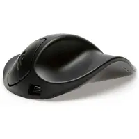 BakkerElkhuizen USB Maus HandShoeMouse Wireless, 1500 dpi, 2 Tasten + Scrollrad, USB 2.0, für Rechtshänder, Größe M