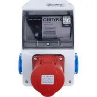 Doktorvolt Wandverteiler XS 32A 2x230V IP44 Stromverteiler Komplett Verdrahtet DV-5084-D
