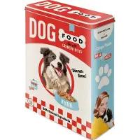 Nostalgic Art Vorratsdose Dog Food, Aufbewahrungsbox, Mehrfarbig, Rechteckig, Metall, Abbildung, Drinnen