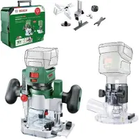 Bosch AdvancedTrimRouter 18V-8 Akku-Oberfräse, Inkl. Router Plunge Base, Bürstenlose Technologie, 1.1 kg, Ohne Akku, Ohne Ladegerät 06039D5002