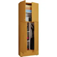 VCM Mehrzweckschrank "Holz Besenschrank Staubsauger Putzschrank Lona S", braun (buche), B:70cm T:39cm, Obermaterial: 100% Holz Wood., Schränke, Mehrzweckschrank
