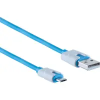 Shiverpeaks BS14-50013, 2 m, USB A, Micro-USB B, USB 2.0, 0,48 Gbit/s, Blau