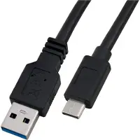 Logilink CU0166, 0,15 m, USB A, USB C, USB 3.2 Gen 1 (3.1 Gen 1), 5 Gbit/s, Schwarz