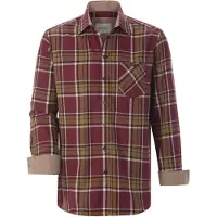 Babista Flanellhemd "Hemd SALTINORA", Herren, Gr. XL, weit, rot (dunkelrot kariert), Obermaterial: 100% Baumwolle CO., Hemden Flanellhemd
