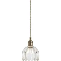Markslöjd Hängeleuchte Gota, altmessing/klar, Glas, Ø 13 cm, Stecker