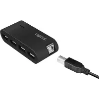 Logilink UA0085, USB 2.0 Type-A, USB 2.0 Type-A, 480 Mbit/s, Schwarz, USB, 10 W