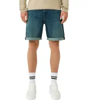 QS Shorts , Herren, Gr. 36, N-Gr, blau (blau used), Denim/Jeans, Obermaterial: 99% Baumwolle, 1% Elasthan, unifarben, normal kniefrei, Hosen Shorts, Jeansshorts im 5-Pocket-Style