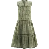 Happy girls Sommerkleid "Mädchenkleid", Mädchen, Gr. 152, EURO-Größen, Stoff, grün (light olive), Stoff, 100% Baumwolle, normal, Kleider Sommerkleid