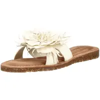 Lazamani Zinnia Damen Leder-Pantoletten Offwhite Größe 37