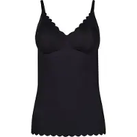 Skiny BH-Hemd "Sensation", Damen, Gr. 40, N-Gr, N-Gr, schwarz, Obermaterial: 56% Polyamid, 44% Elasthan, unifarben, normal, BHs BH-Hemd, tiefer V-Ausschnitt, schmale Träger, herausnehmbare Pads
