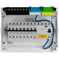 Doktorvolt Sicherungskasten Aufputz Verteilerkasten 1-reihig 12 Module 8xMCB 1xRCCB VDE verdrahtet Verteilerschrank mit Sicherungen 245x305x96,5mm Hager Hohlwand Verteiler DV-6296-NT