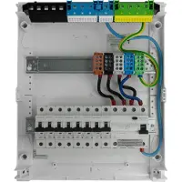 Doktorvolt Sicherungskasten Hager Aufputz Verteilerkasten 2x12 Module 8xMCB 1xRCCB VDE verdrahtet Verteilerschrank Sicherungen 370x305x96,5mm