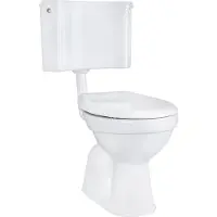 BELVIT WC Set Taharet Bodenabgang mit Bidet Funktion, Softclose Sitz und Eck Aufputzspülkasten AP2001